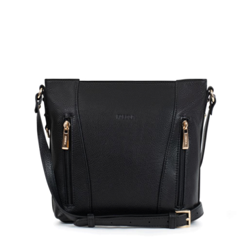 Dámská kožená kabelka přes rameno černá - Fagola Preira