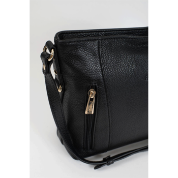 Dámská kožená kabelka přes rameno černá - Fagola Preira