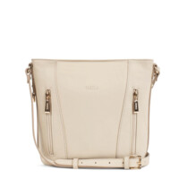 Dámská kožená kabelka přes rameno béžová - Fagola Preira