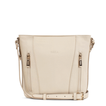 Dámská kožená kabelka přes rameno béžová - Fagola Preira
