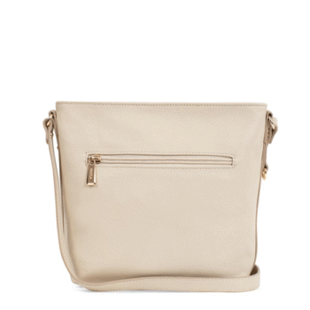 Dámská kožená kabelka přes rameno béžová - Fagola Preira