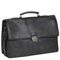 Pánská kožená aktovka černá - Justified Cornwall