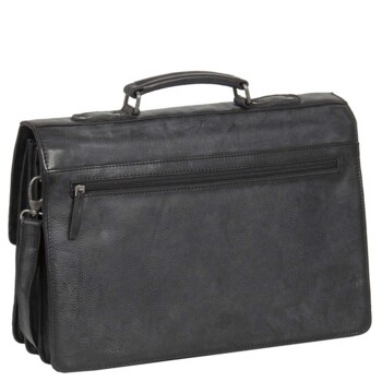 Pánská kožená aktovka černá - Justified Cornwall