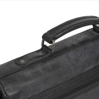 Pánská kožená aktovka černá - Justified Cornwall