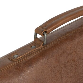 Pánská kožená aktovka koňaková - Justified Cornwall