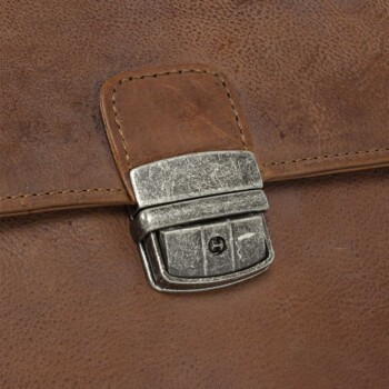 Pánská kožená aktovka koňaková - Justified Cornwall