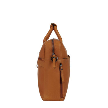 Pánská kožená brašna na notebook koňaková - Mustang William