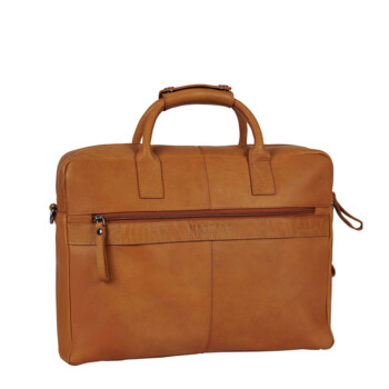 Pánská kožená brašna na notebook koňaková - Mustang William