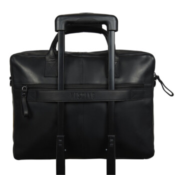 Pánská kožená brašna na notebook černá - Mustang William