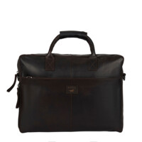 Pánská kožená brašna na notebook tmavě hnědá - Mustang William