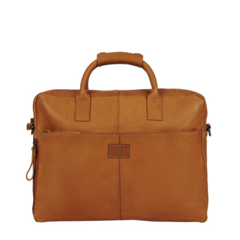 Pánská kožená brašna na notebook koňaková - Mustang William