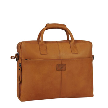 Pánská kožená brašna na notebook koňaková - Mustang William