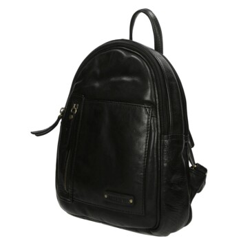 Dámský luxusní kožený batůžek černý - Enrico Benetti Broof