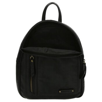 Dámský luxusní kožený batůžek černý - Enrico Benetti Broof