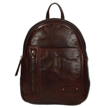 Dámský luxusní kožený batůžek tmavě hnědý - Enrico Benetti Broof
