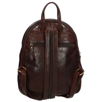 Dámský luxusní kožený batůžek tmavě hnědý - Enrico Benetti Broof