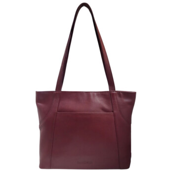 Dámská kožená kabelka přes rameno vínová - Sendi Design Doriane
