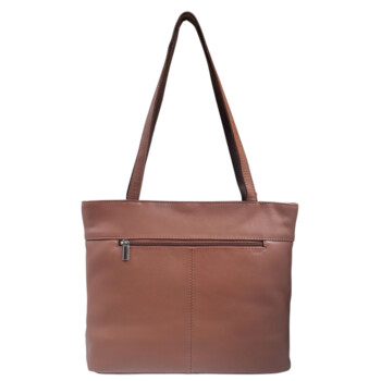 Dámská kožená kabelka přes rameno koňaková - Sendi Design Doriane