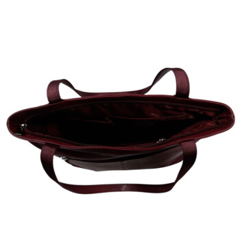 Dámská kožená kabelka přes rameno vínová - Sendi Design Doriane