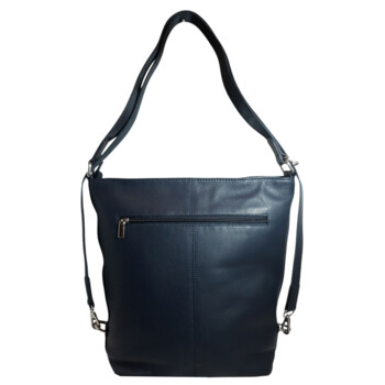 Dámská kožená kabelka batoh tmavě modrá - Sendi Design Maronol