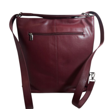 Dámská kožená kabelka batoh vínová - Sendi Design Maronol