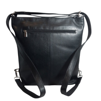 Dámská kožená kabelka batoh tmavě hnědá - Sendi Design Maronol