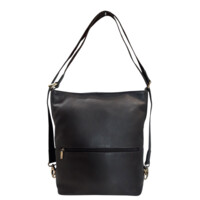 Dámská kožená kabelka batoh tmavě hnědá - Sendi Design Maronol