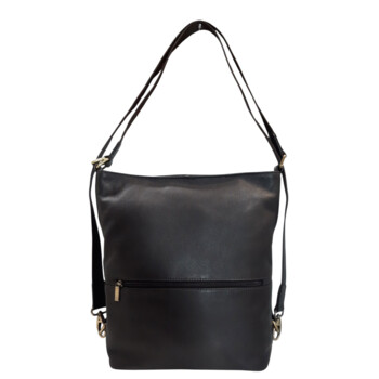 Dámská kožená kabelka batoh tmavě hnědá - Sendi Design Maronol