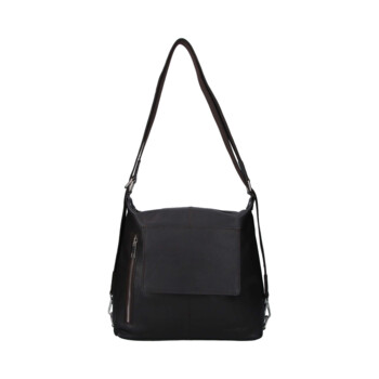 Dámská kožená kabelka batoh tmavě hnědá - Sendi Design Kirsen