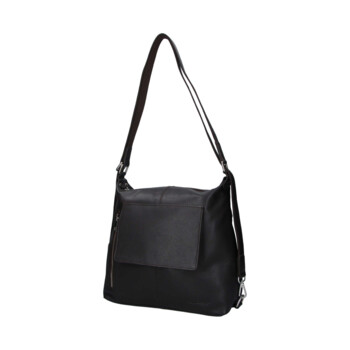 Dámská kožená kabelka batoh tmavě hnědá - Sendi Design Kirsen