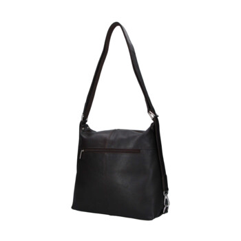 Dámská kožená kabelka batoh tmavě hnědá - Sendi Design Kirsen