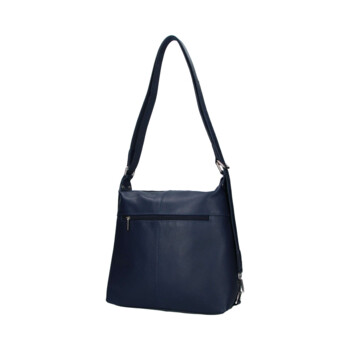Dámská kožená kabelka batoh tmavě modrá - Sendi Design Kirsen