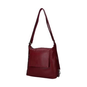 Dámská kožená kabelka batoh vínová - Sendi Design Kirsen