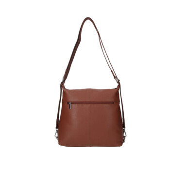 Dámská kožená kabelka batoh hnědá - Sendi Design Kirsen