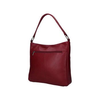 Dámská kožená kabelka přes rameno vínová - Sendi Design Clare