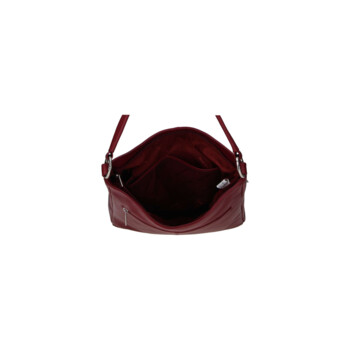 Dámská kožená kabelka přes rameno vínová - Sendi Design Clare