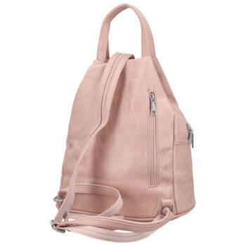 Dámský městský batoh světle růžový - Firenze Viva