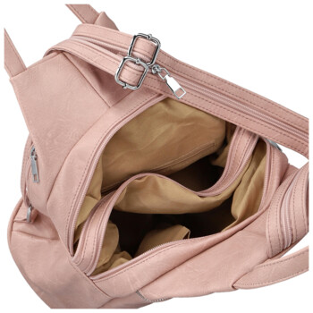 Dámský městský batoh světle růžový - Firenze Viva
