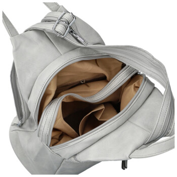 Dámský městský batoh světle šedý - Firenze Viva