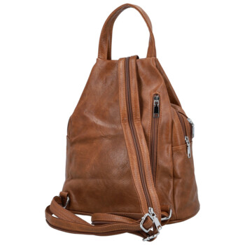 Dámský městský batoh hnědý - Firenze Viva