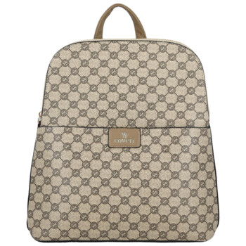 Dámský městský batoh tmavě béžový - Coveri Almin