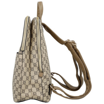 Dámský městský batoh tmavě béžový - Coveri Almin