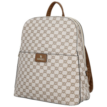 Dámský městský batoh hnědý - Coveri Almin