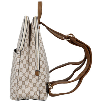 Dámský městský batoh hnědý - Coveri Almin