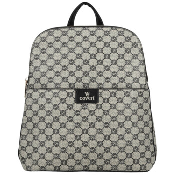 Dámský městský batoh černo bílý - Coveri Almin