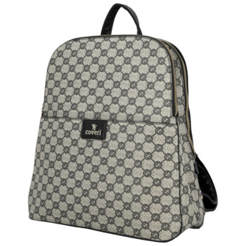 Dámský městský batoh černo bílý - Coveri Almin