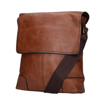 Pánská crossbody taška hnědá - Firenze Paolo