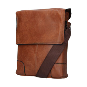 Pánská crossbody taška světle hnědá - Firenze Paolo