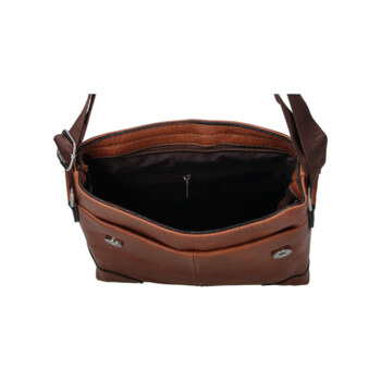 Pánská crossbody taška světle hnědá - Firenze Paolo