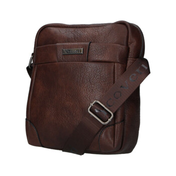 Pánská crossbody taška tmavě hnědá - Coveri Nathan